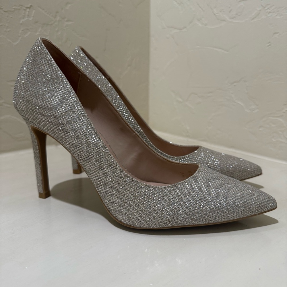 NWOT Stuart Weitzman Metallic Leather Power Pumps 100 - Picture 10 of 12